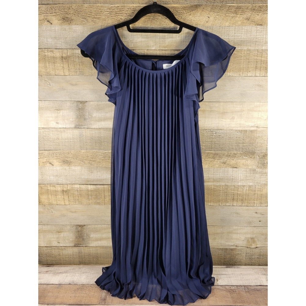 NWT BCBGeneration Small Flutter Sleeve Pleated Flowy Dress Size Small